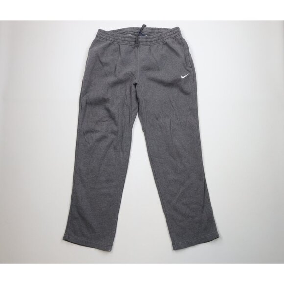 Vintage Y2K Nike Mens XL Faded Travis Scot Mini Swoosh Wide Leg Sweatpants Gray - Picture 1 of 13